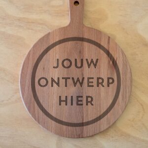 Rond borrelplank met handvat zonder sapgeul Ø 30 cm