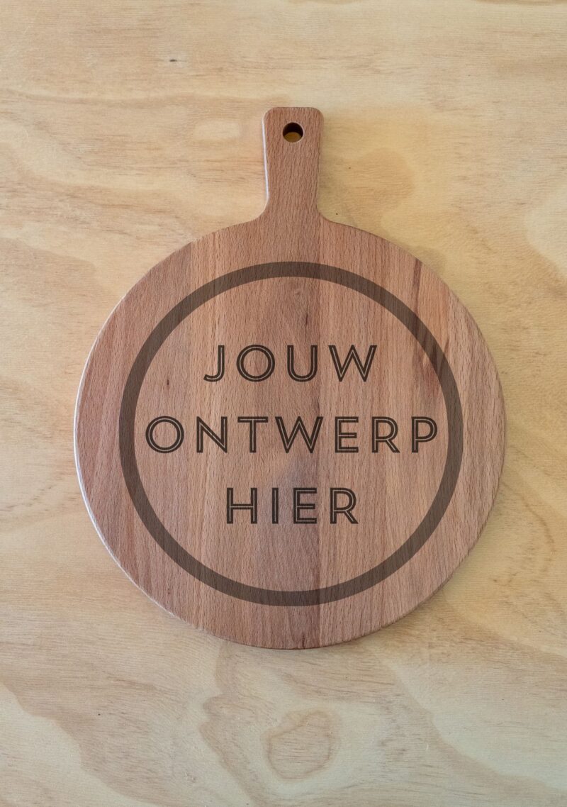 Rond borrelplank met handvat zonder sapgeul Ø 30 cm