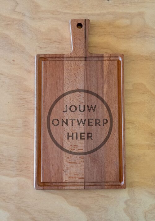 Borrelplank rechthoek 38 x 20 cm met sapgeul