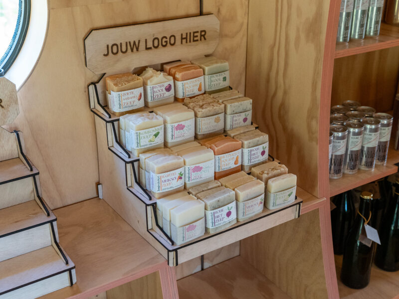 Houten Display – L, XL & XXL | Met of zonder logo