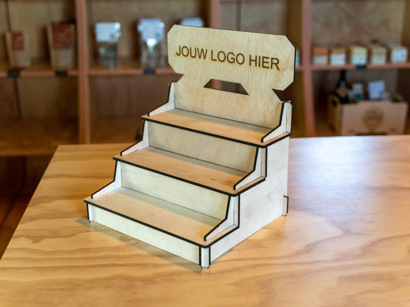 Houten Display – L, XL & XXL | Met of zonder logo