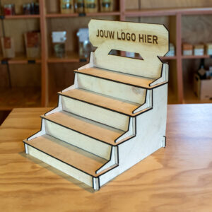 Houten Display – L, XL & XXL | Met of zonder logo